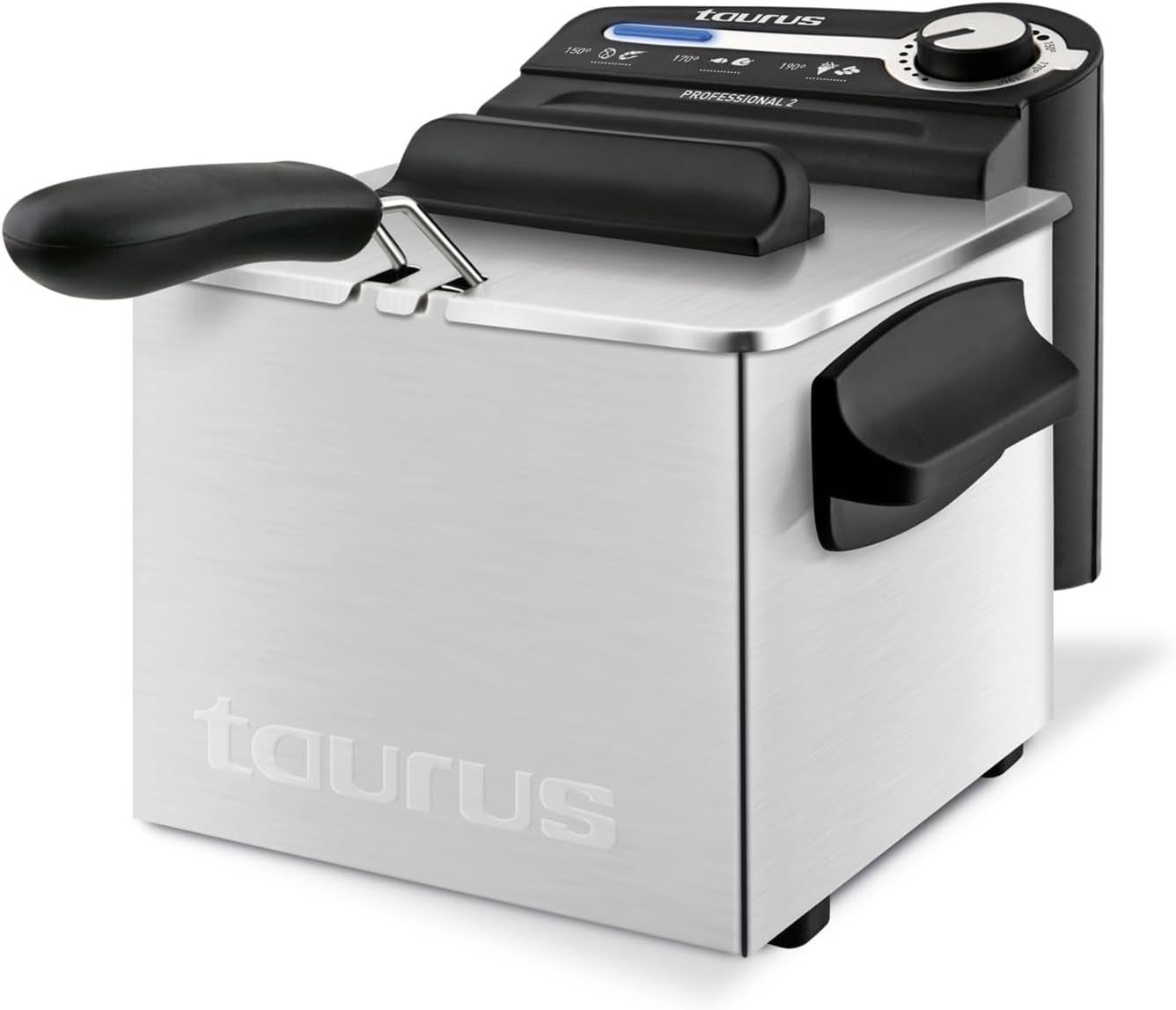 Taurus Professional 2 plus - Friteuză cu ulei, 2 litri, 1700 W, 18/8 oțel inoxidabil Electrocasnice Naty Shop 2L Filter