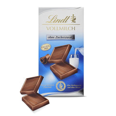 Lindt tejcsokoládé hozzáadott cukor nélkül | Rúd 100g | A legfinomabb és gluténmentes | Csokoládé ajándék