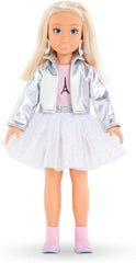 Corolle Girls Valentine Paris Fashion, Ankleidepuppe im Pariser Fashion Week Look und 4 Teile, Vanilleduft, 28cm, ab 4 év