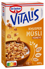 Dr. Oetker Vitalis ropogós mézek: Mézes ropogós müzli reggelire és uzsonnára, 5 csomag (5 x 600 g)