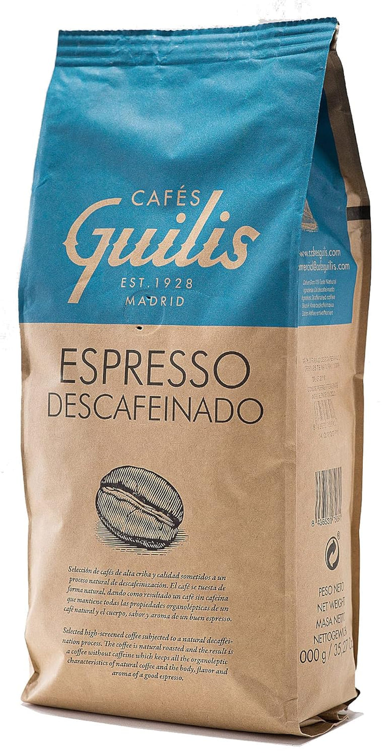 CAFES GUILIS 1928 ÓTA AMANTES DEL CAFÉ - Koffeinmentes Arabica kávébab 1 kg Naty Shop kávé 1 kg Koffeint tartalmaz