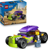 LEGO City Hot Rod - Race Car Toy w/a Driver Minifigure & Folding Roof - Fine Motor Skills Building Set - Small Birthday Gift Idea for 5+ Year Old Boys - 60485