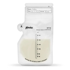 BF100 Anyatej tároló táska - Anyatej tartó - űrtartalom 220 Ml - 100 db - Átlátszó élelmiszerek és szoptatási kiegészítők Bebe Naty Shop