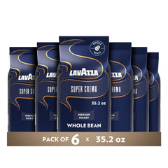 Lavazza Super Cream Espresso Bohnen - 2,2 lb. Beutel (6er Pack)