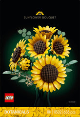 LEGO Botanicals Sonnenblumenstrauß - Kunstblumen Set für Erwachsene - Kunstliche Sonnenblumen & Eucalyptuszweige für Deko im Wohn- oder Schlafzimmer - DIY Giftidee für Frauen - 11502
