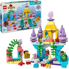 LEGO DUPLO | Disney Ariel varázslatos víz alatti palotája, oktatójáték Ariel sellő számára, víz alatti kastély 2 évesnél idősebb gyermekek számára 10435 Építőkészlet Besuche den LEGO-Store Alapértelmezett cím