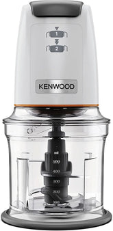 Kenwood Easychop CHP61.000WH, Zerkleinerer Mit Vier Klingen, Schüssel 0,5 L, Druckantrieb, 2 Geschwindigkeiten, Rutschfester Ring, Spülmaschinenfest, Eisbrecher, 500 W, Weiß Bucatarie Naty Shop
