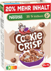 Nestlé Cookie Crisp (+20%), teljes kiőrlésű reggeli keksz gabonapehely gyerekeknek, 1 db (1x450g) csomag
