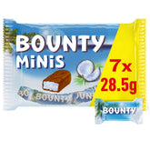 Bounty Minis csokoládé ömlesztett csomag, finom kókuszos mini csokoládészeletek, 227 g, csokoládé ajándékötlet, csokoládé tömeges csomag