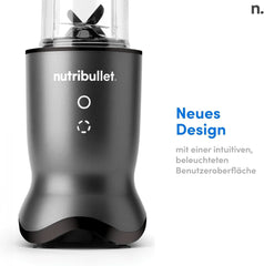 Nutribullet Personal Blender, Der Leistungsstärkste Mixer Für Eine Portion, 1000 Watt Und Leiser Motor, 900 Ml Becher Aus Tritan Renew, Leuchtende Touch Bedienknöpfe, Dunkel Grau Bucatarie Naty Shop