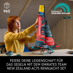 LEGO Technic Emirates Team New Zealand AC75 Versenyjacht Vitorlás építőkészlet Ajándék férfiaknak és nőknek Kreatív és pihentető tevékenység 42174 Építőkészletek Besuche den LEGO-Store