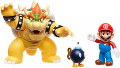 Nintendo Super Mario Bowser 18 cm vs. Mario figurakészlet (1. hullám) Akciófigurák Naty Shop