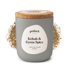 Potluck | Kebab & Gyros Spice | Gewürzzubereitung im Keramiktopf | 50g | Vegán, gluténmentes és természetes alapanyagokból