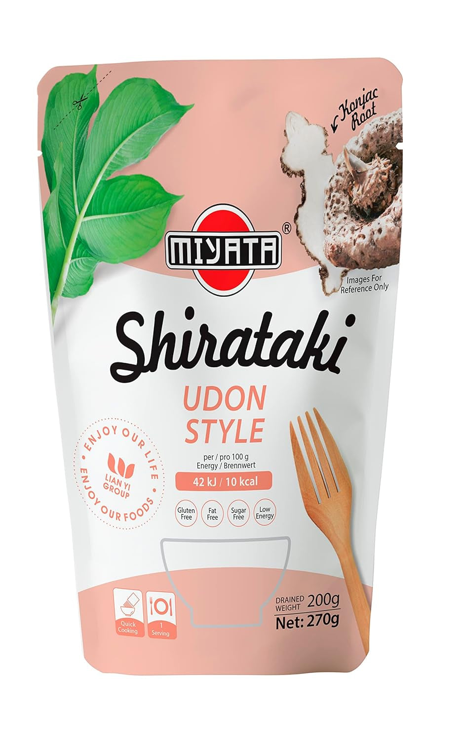 Miyata Shirataki Udon Noodles Konjac lisztes csomag 6 db (6 x 270 g)