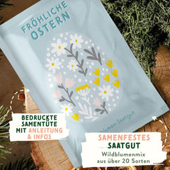 Vadvirág-réti magvak | Húsvéti ajándék virágmagok, húsvéti fűmagok | Húsvéti virágmagok és húsvéti ajándékok gyerekeknek | Vadvirágmag | Csomag magok egy vadvirágos réthez