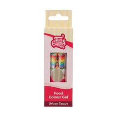 Colorant alimentar Funcakes Gel Urban Taupe: Colorant alimentar foarte concentrat pentru aluat, cremă, fondant, marțipan și produse de patiserie. Dozare ușoară. Picătură individuală pentru a crea culori vibrante. Halal. 30 g.