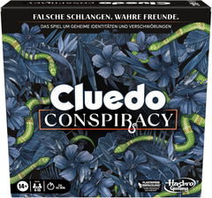 A Hasbro Gaming Cluedo Conspiracy társasjátéka felnőtteknek és tizenéveseknek, a rejtélyes játék német változata, 4-10 játékos számára, 14 éves kortól