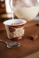 HELLMA Szívek müzlivel és csokoládéval - 18 adag, egyenként 30 g - Szív alakú csokoládéval bevont zabpehely, elvihető poharak