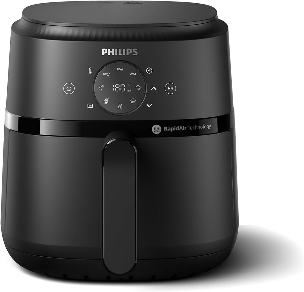 Philips Airfryer sorozat 2000 4.2L - Digitális érintőképernyő, 13 főzési lehetőség, 9 előre beállított funkció, Akár 90%-kal kevesebb zsír a Rapidair technológiával, 1500W teljesítmény Electrocasnice Naty Shop 4.1L - Ohne Fenster