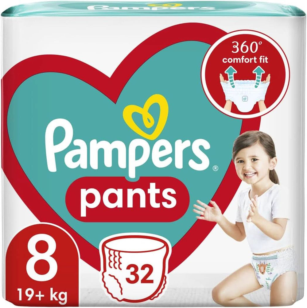 Pampers Pants pelenka 8-as méret (19+ kg), 32 db, hátul Stop & Protect csepegésgátlóval Mother and Child Naty Shop
