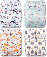 Littles és Bloomz FLP2-0406 Standard Clip újrafelhasználható pelenka, 4 pelenka