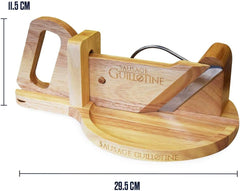 Hagyományos kolbászvágó - Kolbász guillotine - 30 X 19 X 12 cm - Tömör fa aprítók és szeletelők Naty Shop