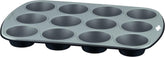 Gustosa Backform 12 Muffin Aus Stahl, Antihaftbeschichte, Für Backofen, Schwarz, 38 X 27 cm Sütőformák és tálcák Naty Shop