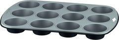 Gustosa Backform 12 Muffin Aus Stahl, Antihaftbeschichte, Für Backofen, Schwarz, 38 X 27 cm Sütőformák és tálcák Naty Shop