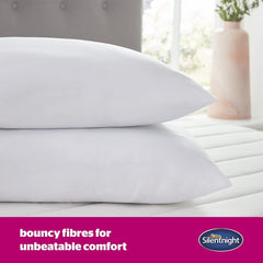 Pernă Silentnight Ultrabounce, alb, microfibră, alb, pachet de 2 Perne standard Naty Shop