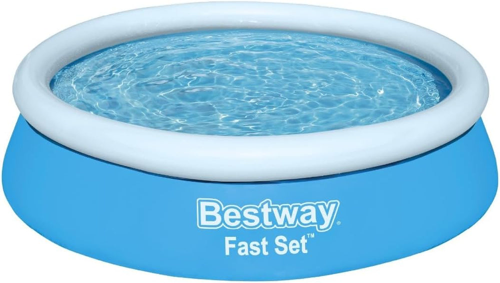 Föld feletti medence Bestway Fast Set szivattyú nélkül, Ø 183 x 51 cm, kék, kerek, 940 literes, TriTech anyagú, önszerelhető, biztonsági szelep, incl. javítófolt