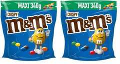 M&M'S Crispy, csokoládé ropogós lencse és Crispy Center, csokoládé, 1 csomag (1 x 340 g) (2 db-os csomag)