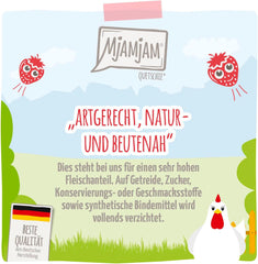 MjAMjAM – Hrană umedă premium pentru pisici - pui delicat cu căpșuni fructate 400g, pachet de 6 (6 x 400g), naturală cu carne suplimentară