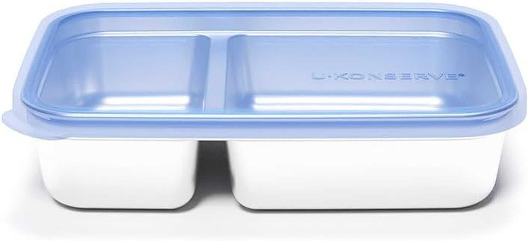U Konserve - Recipient dreptunghiular împărțit pentru alimente din oțel inoxidabil cu capac din silicon - Island Teal - 28oz / 825ml Cutii depozitare alimente Naty Shop Albastru cosmic 28 Oz