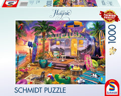 Schmidt Spiele 58573 Jeff Haynie, Mit Dem Wohnwagen Am Meer, kirakós 1000 darab Puzzle Naty Shop Alapértelmezett cím