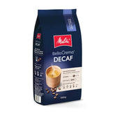 Melitta BellaCrema Decaf Ganze Kaffee-Bohnen entkoffeiniert 1kg, ungemahlen, Kaffeebohnen für Kaffee-Vollautomat, koffeinfrei, milde Röstung, geröstet in Deutschland, Stärke 3