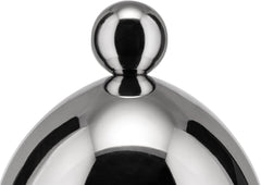 Zahărniță Alessi 90024 cu lingură, fabricată din oțel inoxidabil 18/10, lustruită până la strălucire intensă