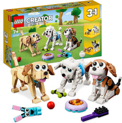 LEGO 31137 Creator 3In1 Set de câini drăguți cu figuri de animale Teckel, Pug, Poodle și multe altele, jucărie pentru copii 7+, cadou pentru iubitorii de câini Seturi de constructie Besuche den LEGO-Store Titlu implicit
