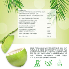 Kókuszvíz, tiszta, sportital, szomjoltó, 12 x 330 ml alkoholmentes italok Naty Shop