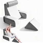 Pernă de citit cu suport pentru gât și cotieră detașabile, pernă de spate confortabilă și ușoară pentru pat și canapea, pernă de spate pentru adulți, spătar din spumă cu memorie pentru citit, vizionat la televizor și jocuri video