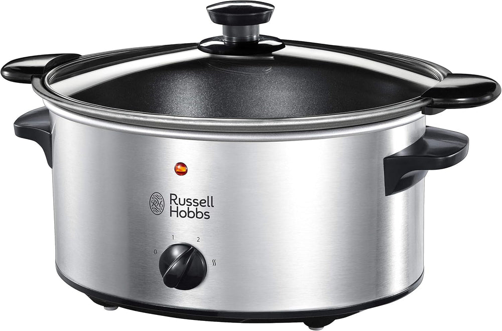 Russell Hobbs lassú tűzhely, 3,5 literes tapadásmentes, rozsdamentes acél, 3 hőmérséklet-beállítás és melegen tartás funkció, 160 W-os lassú tűzhely Naty Shop alapértelmezett cím