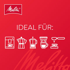 Melitta BellaCrema Espresso Ganze Kaffee-Bohnen 1kg, ungemahlen, Kaffeebohnen für Kaffee-Vollautomat, kräftige Röstung, geröstet in Deutschland, Stärke 5