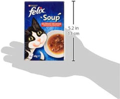 PURINA Suppe Katze Köstliche Auswahl mit Rindfleisch, mit Huhn, mit Lamm - 48 Beutel à 48 g je 48 g (8 Packungen à 6 x 48 g)
