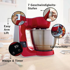 Robot de bucătărie MUM5 MUM5X720, Cântar integrat, Bol din oțel inoxidabil 3.9L, Blender 1.25L, 1000 W Mama si Copilul Naty Shop