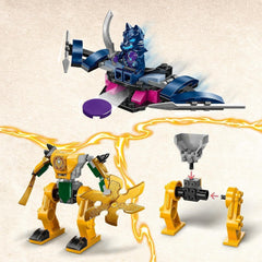 LEGO NINJAGO Arin's Battle Mech, nindzsa játék 4 évesnél idősebb gyermekek számára figurákkal, beleértve. Arin mini katanával, akciófigurákkal és mechekkel, kis ajándék fiúknak és lányoknak 71804 Építőkészlet Besuche den LEGO-Store