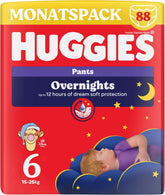 Huggies éjszakai nadrág 6-os méret (15-25 kg), havi pelenkázó doboz, 88 darab Anya és Baba Naty Shop