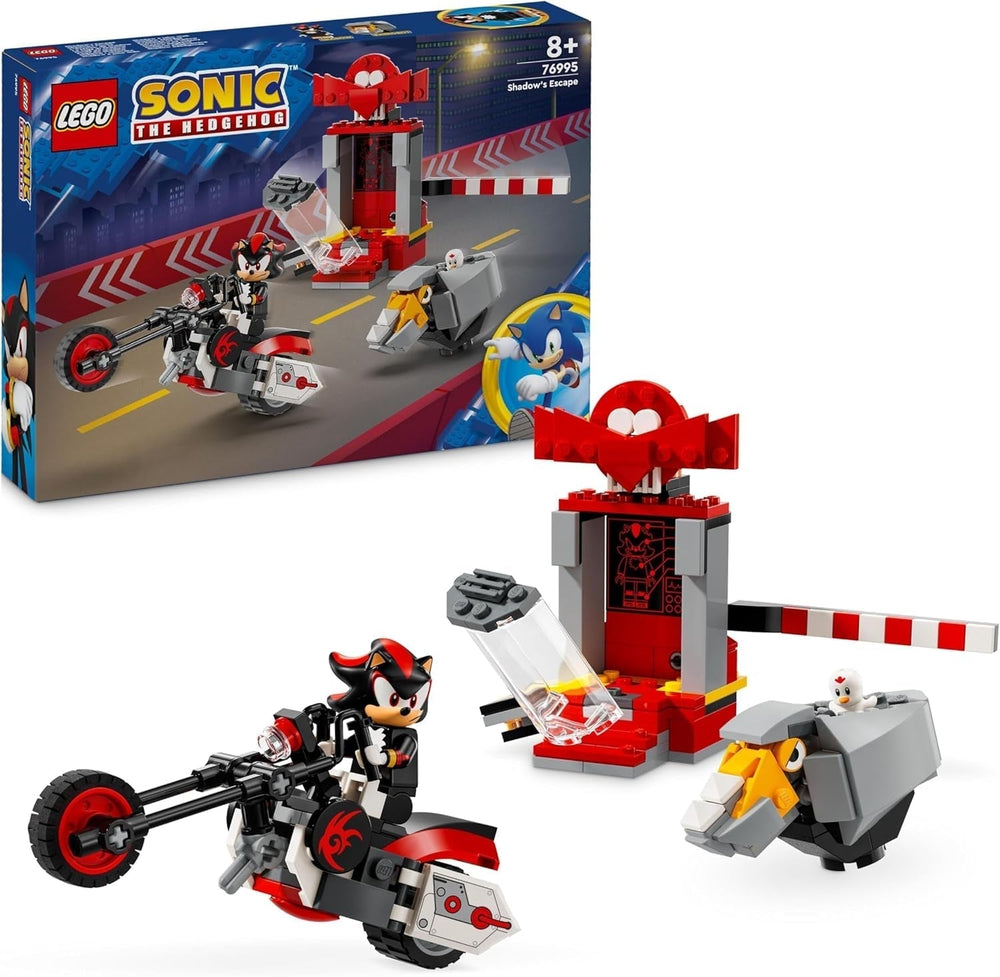 LEGO Sonic the Hedgehog Shadow the Hedgehog Escape játék motorkerékpár és videojáték figurakészlet játékos és rajongói ajándék 8 éves fiúknak és lányoknak rajongói tétel 76995 Építőkészletek Besuche den LEGO-Store alapértelmezett cím