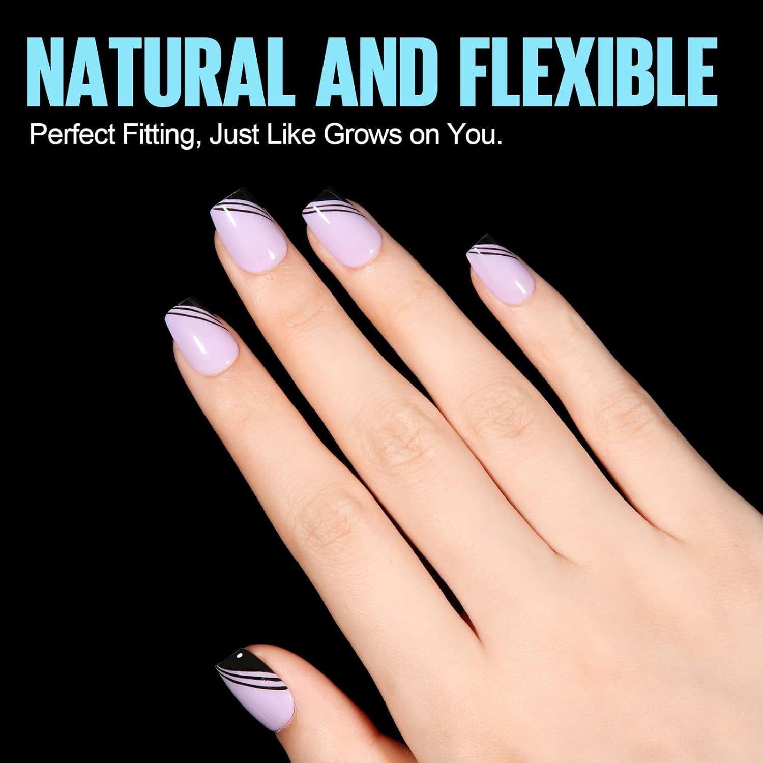 TOMICCA Coffin Tips Ultra Short Nail Tips - Tipuri de unghii, Tipuri moi cu gel, Acoperire completă, Tipuri de unghii artificiale mate preformate, Tipuri de gel pentru unghii cu gel - 360 bucăți, 15 mărimi