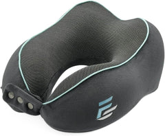 Flagshipper pernă pentru gât avion - pernă pentru gât adult - pernă pentru gât mașină - pernă de călătorie spumă de memorie - lavabilă cu parte din spate îngustă (catifelată moale și respirabilă) - reglabilă, gri Perne ortopedice cervicale Naty Shop