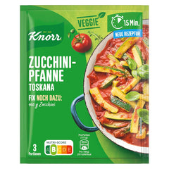 Knorr Fix Veggie Würzmischung Cukkini-Pfanne Toskana mit Gemüse für eine leckeres Gericht ohne geschmacksverstärkende Zusatzstoffe 3 Portionen