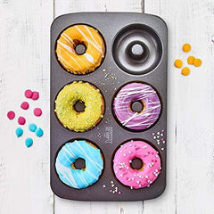 Birkmann, Easy Baking, Donutblech, Backform Für 6 Donuts, Mit Hochwertiger Antihaftbeschichtung, Ø 9 cm, Mit Rezept, 881631 Sütőformák és tálcák Naty Shop